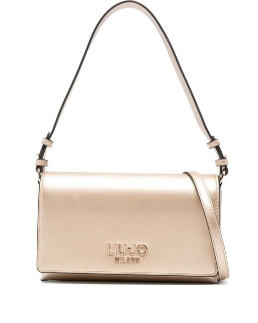 Liu Jo Natural Logo-Plaque Crossbody Bag