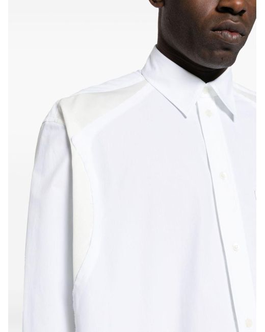 J.W. Anderson White Panelled Cotton Shirt for men