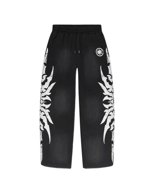 LOSTSHDWS Black Pantalon À Imprimé Graphique for men