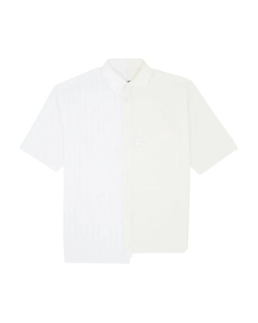 MM6 by Maison Margiela White Short-Sleeve Shirt for men