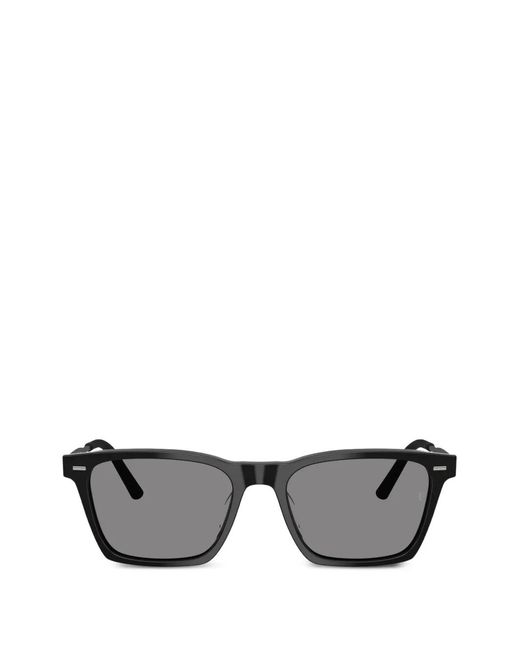 Oliver Peoples Gray Rectangle-Frame Sunglasses