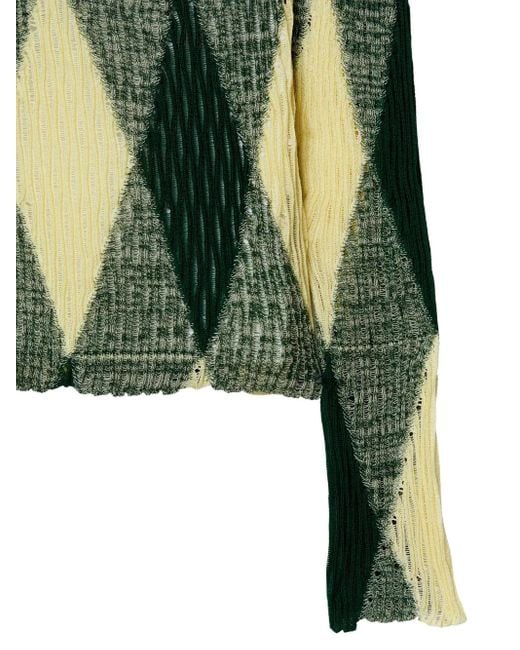 Burberry Green Pullover Aus Baumwolle Und Seide