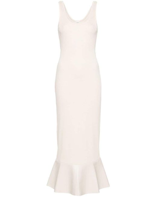 Nanushka Talulla Peplum Maxi-jurk in het White