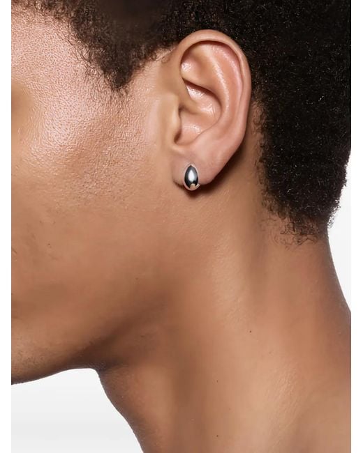 Maria Black White Finney Huggie Earring