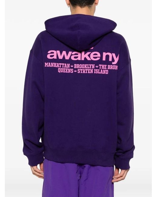 AWAKE NY Purple Sweat À Capuche À Logo Good Everywhere for men
