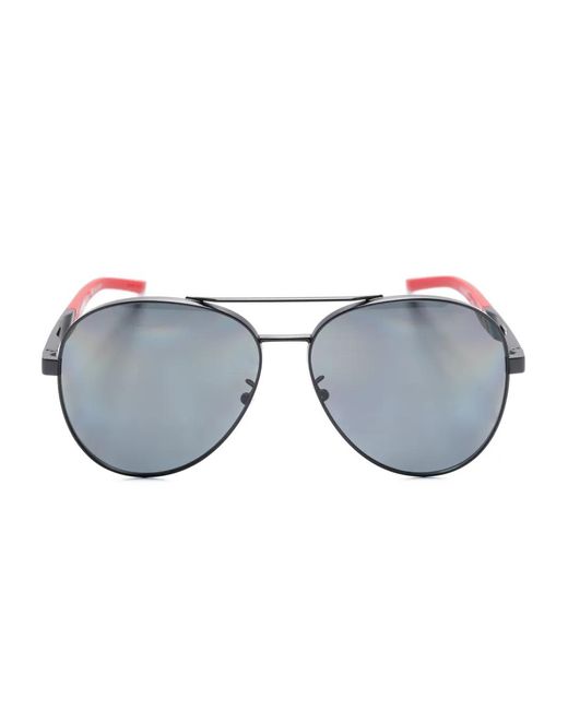 Ferrari Blue Pilot-Frame Sunglasses