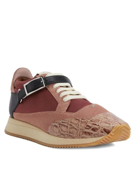Giuseppe Zanotti Brown Buckle-Fastening Low-Top Sneakers