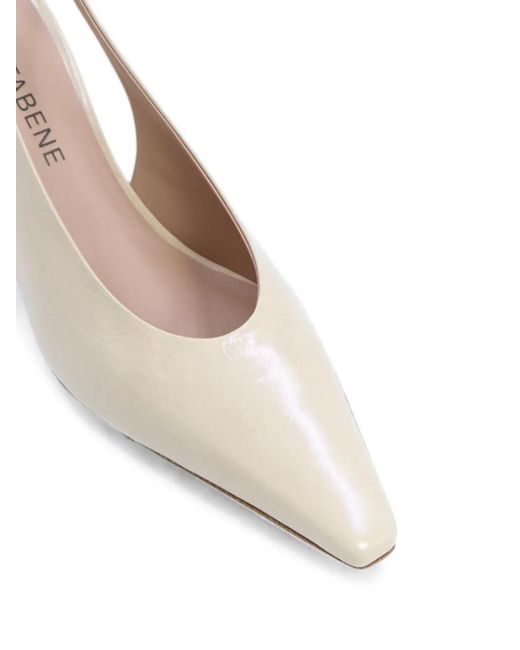 Notabene White Emmely Patent Slingback Pumps