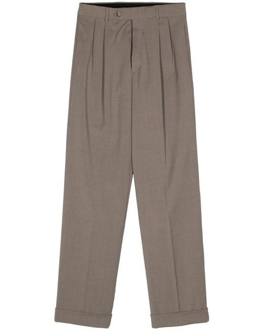 Sportmax Gray Ferito Wool Tapered Trousers
