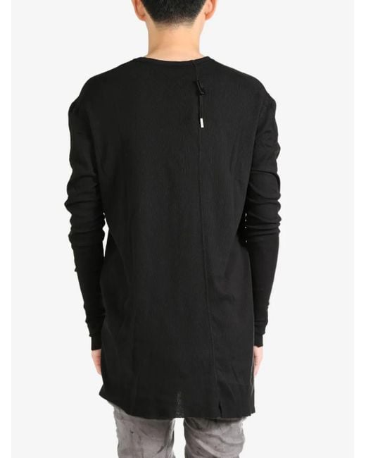 Boris Bidjan Saberi Black Cotton T-Shirt for men