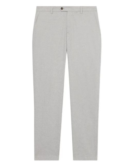 Brooks Brothers Gray Rear Welt-Pockets Trousers for men