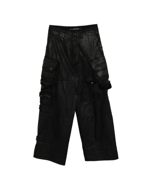 Julius White Coated-Finish Cargo Pants for men
