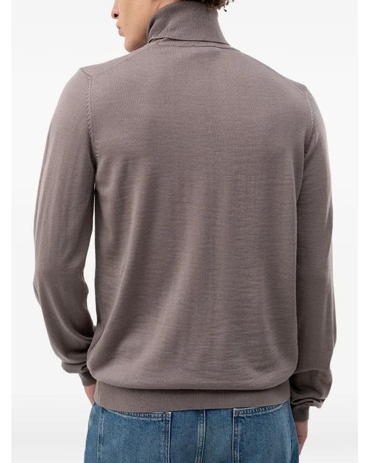 HUGO Gray Turtleneck Sweater for men