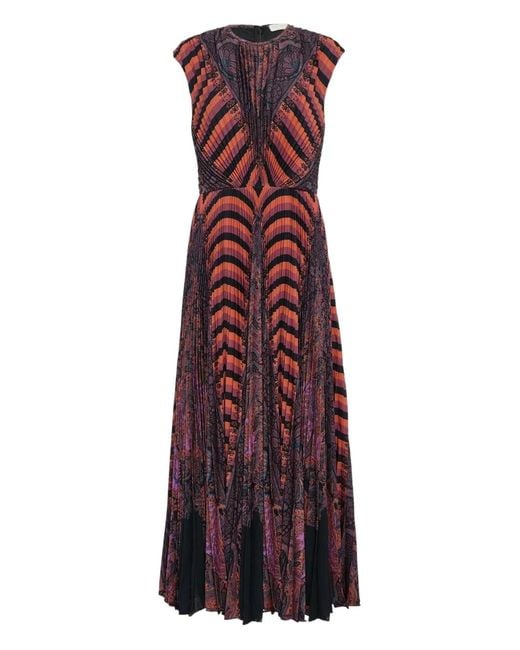 Ulla Johnson Purple Violeta Pleated Sleeveless Midi Dress