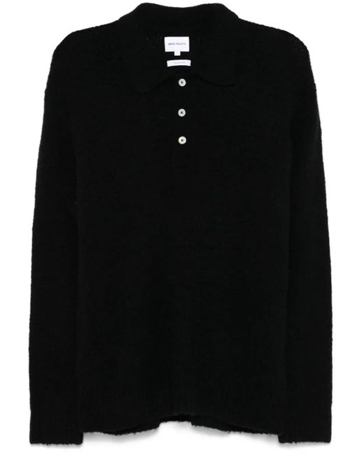 Norse Projects Black Rasmus Polo Shirt for men