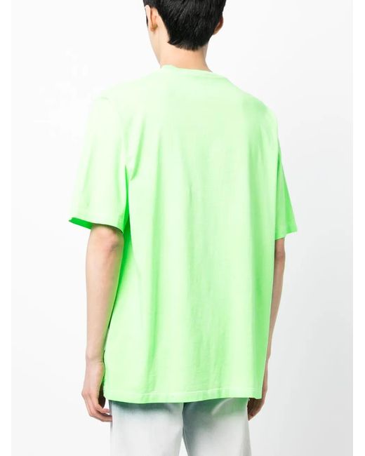 DSquared² Green Logo-Print Cotton T-Shirt for men