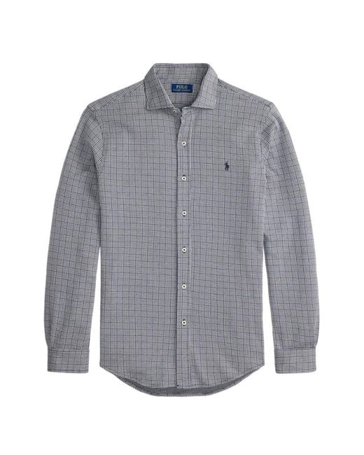 Polo Ralph Lauren Gray Checked-Patterned Shirt for men
