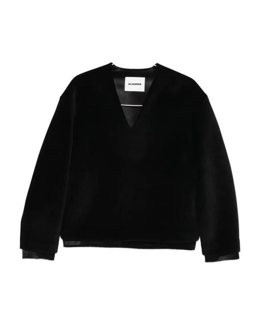 Pull À Col V Jil Sander en coloris Black