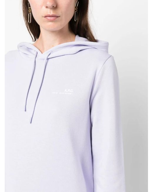 A.P.C. White Item Cotton Hoodie