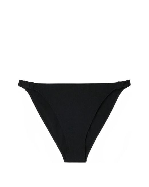 Filippa K Black Ruched-Side Bikini Bottoms