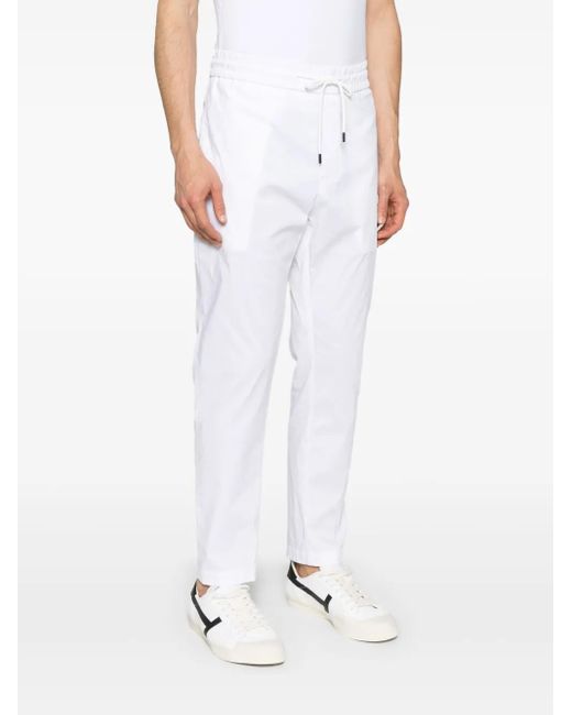 Dondup White Drawstring Trousers for men