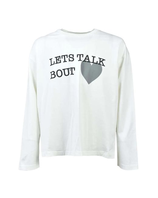 CEDARWOOD White Ats Slogan-Print Long-Sleeve T-Shirt for men