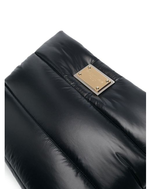 Herren Taschen Beuteltaschen und Handgelenkstaschen Dolce & Gabbana Leder Clutch mit Logo-Schild in Schwarz für Herren 