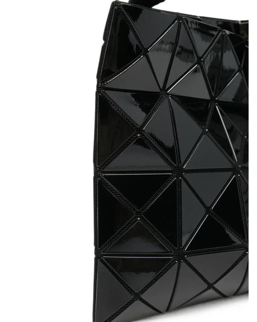Issey Miyake Black Geometric-Panel Tote Bag