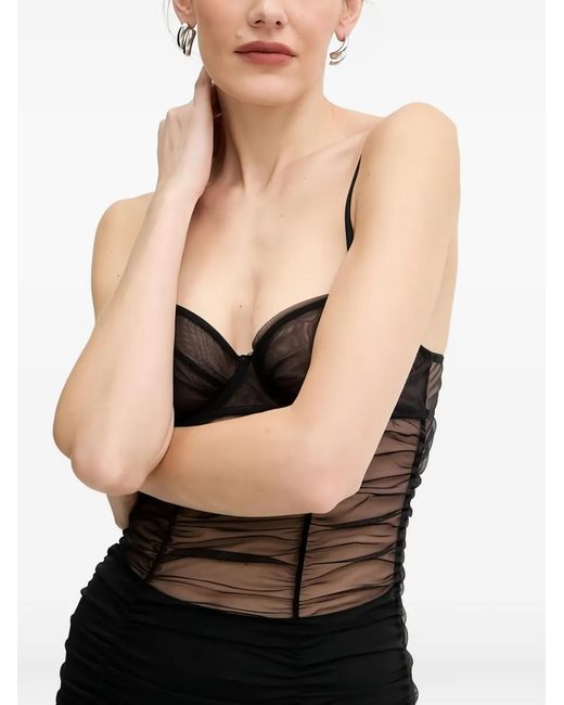 Guess Black Underwired Ruched Nightwear