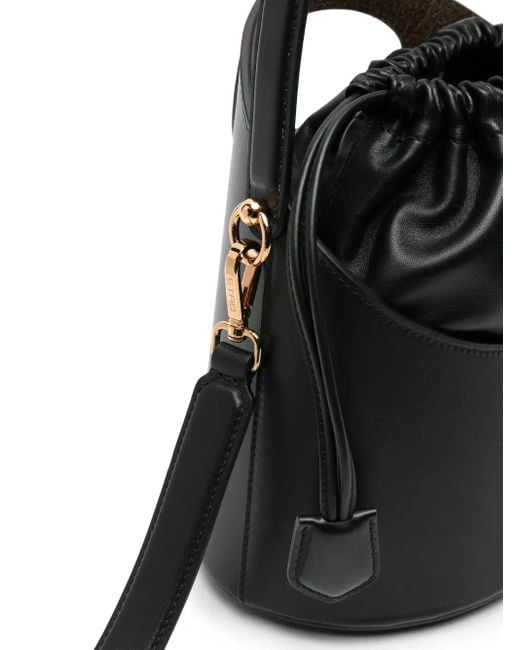 Etro Black Medium Saturno Bucket Bag