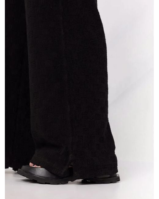 Ambush Black Monogram Jacquard Wide-Leg Trousers