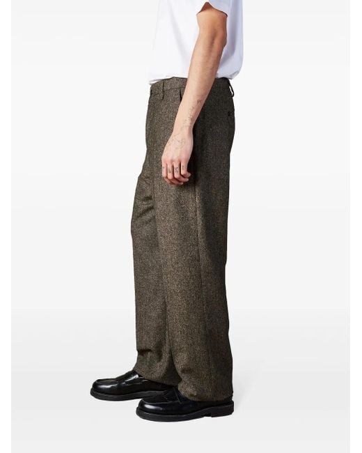 NN07 Gray Mid-Rise Tailored Trousers for men