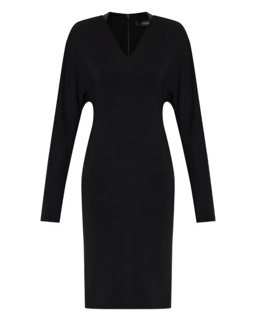 Versace Mini-Jurk Met Lange Mouwen in het Black