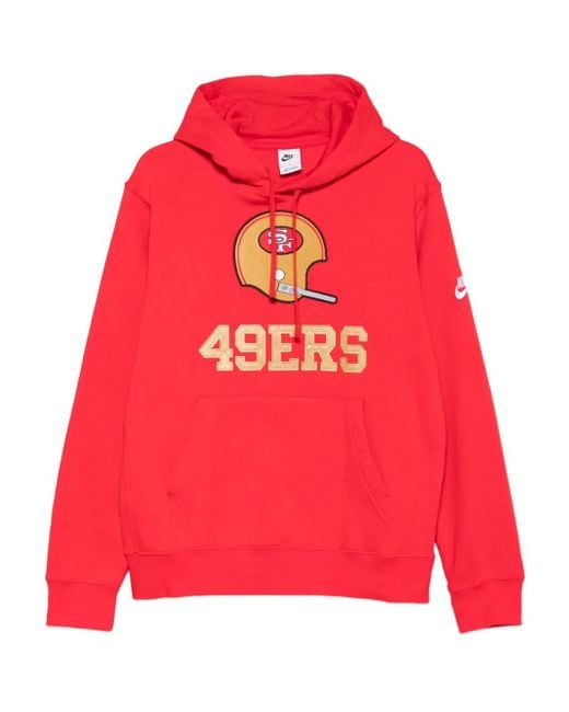 Nike Red X Nfl San Francisco 49Ers Logo-Appliqué Hoodie for men
