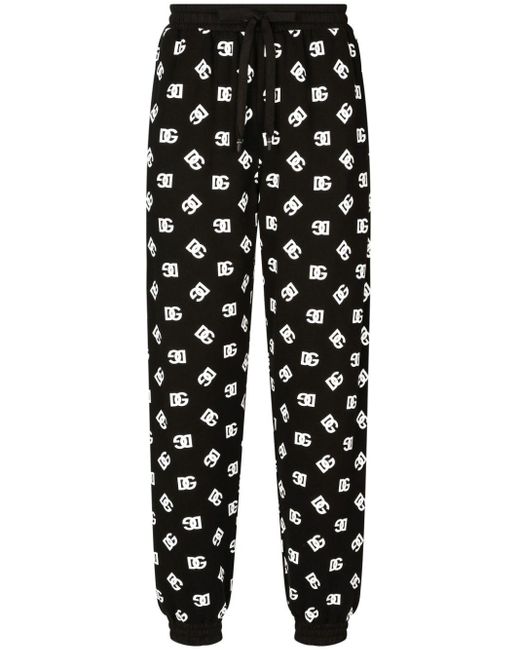 Pantalones de chándal con monograma Dolce & Gabbana de hombre de color Black