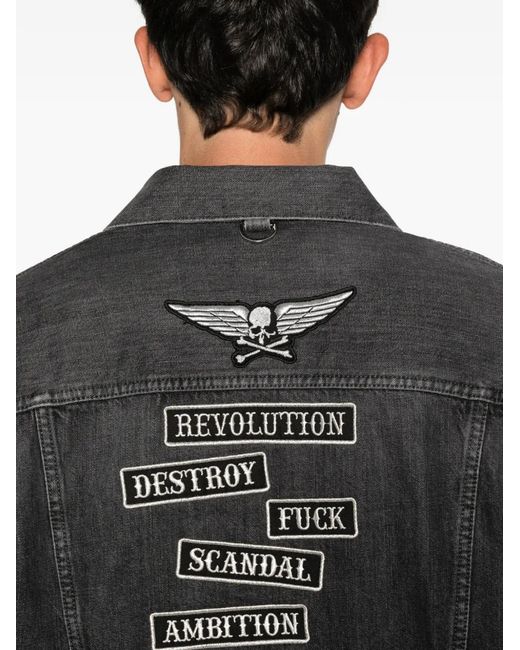 Mastermind Japan Black Patched Denim Jacket for men