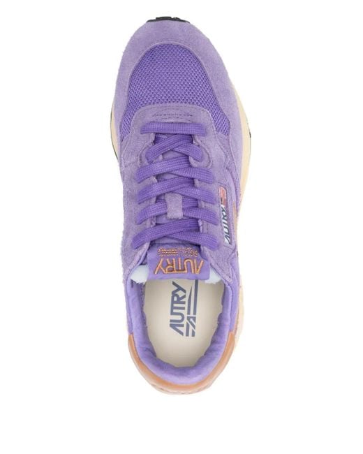 Autry Purple Reelwind Sneakers aus Wildleder