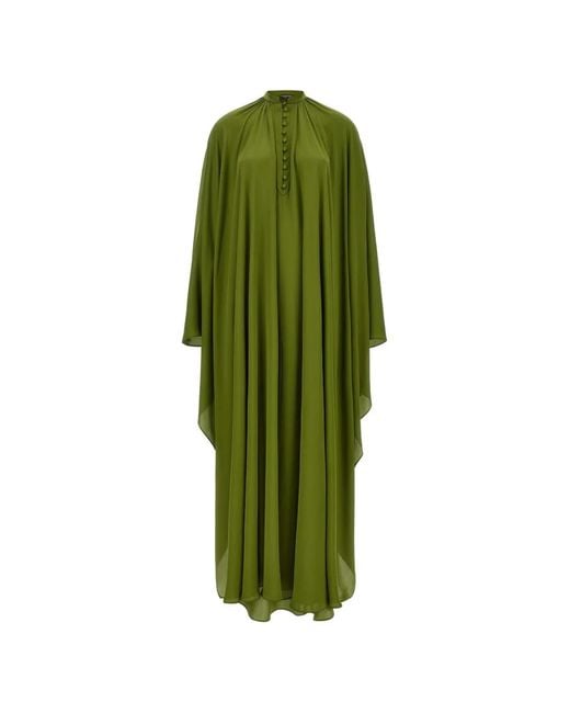 Tom Ford Green Asymmetrical Hooded Dress