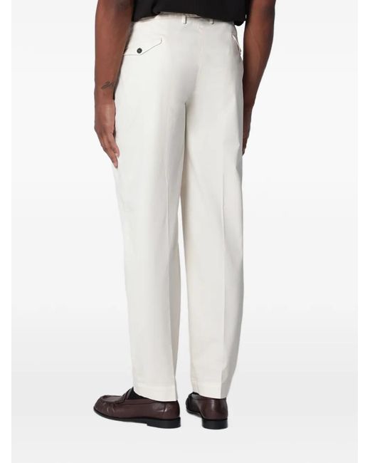Santaniello White Arechi Pleated Trousers for men