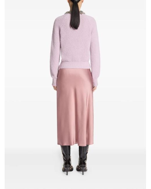 Dries Van Noten Pink Pullover Mit Rundhalsausschnitt