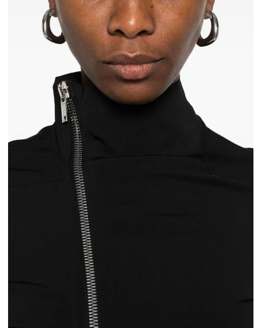 Rick Owens Black Cropped-Jacke mit Reißverschluss