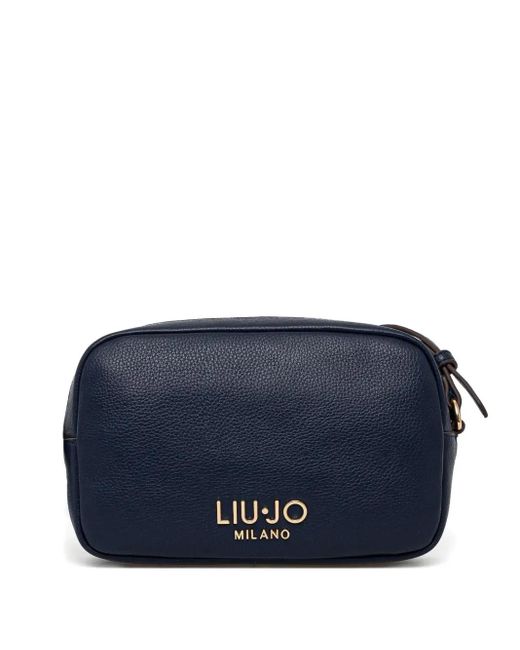 Liu Jo Blue Pebbled-Leather Cross Body Bag