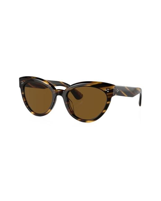 Oliver Peoples Brown Roella 55mm Cat Eye Sunglasses