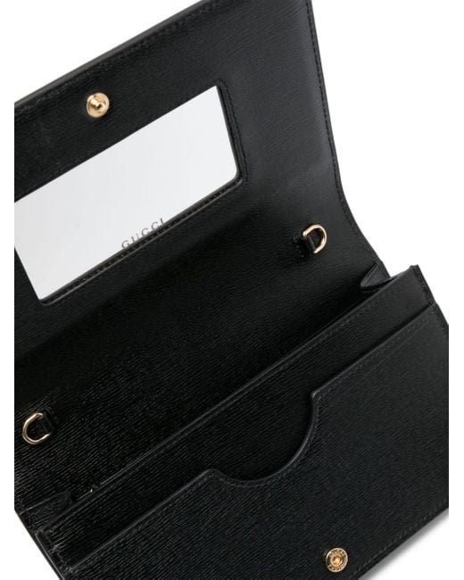 Gucci Black Logo-print Leather Shoulder Bag