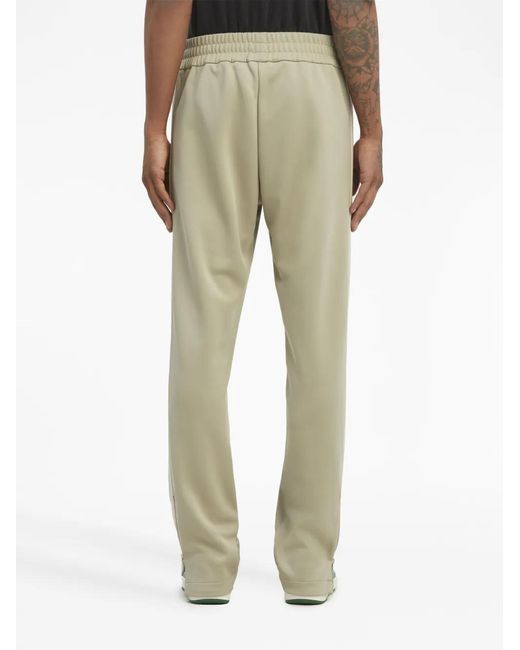 Palm Angels Natural Monogram-Embroidered Striped Track Pants for men