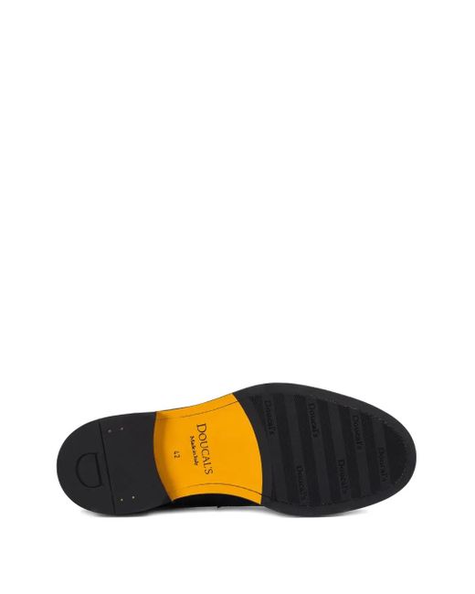 Doucal's Black Penny Suede Loafers for men