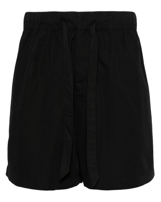 Tekla Black Pyjamas Poplin Shorts for men