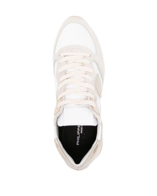 Philippe Model White Tropez Lace-up Leather Sneakers