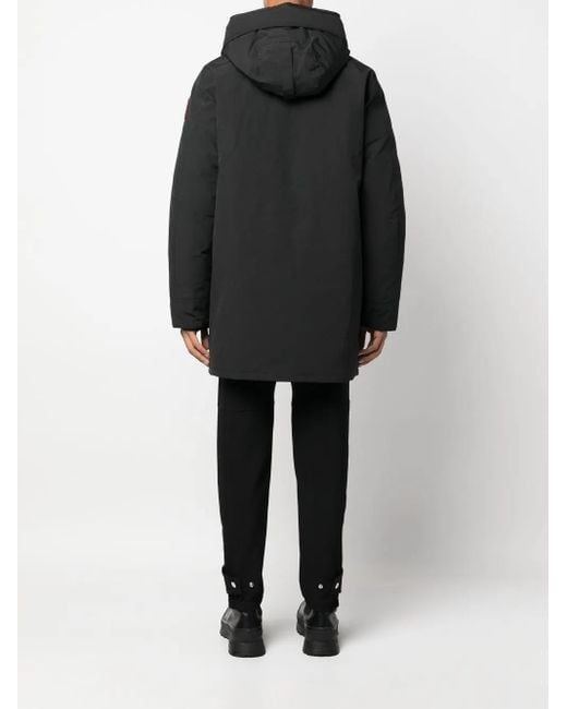Canada Goose Black Padded Mid-length Coat for men