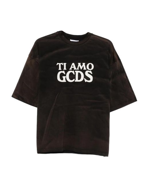 Gcds Black Printed T-Shirt for men